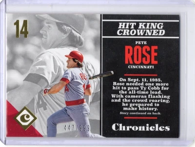 Panini Chronicles Gold Pete Rose 2017/999 Reds Foto 1 de 2