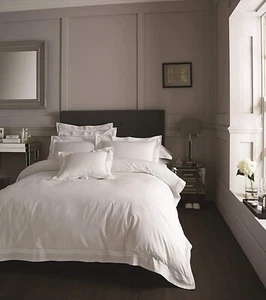 Conjunto de edredón bordado de lujo colección hotel edredón individual blanco - Imagen 1 de 2