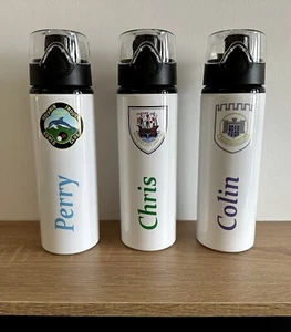 Bowls Personalised Water Bottle with Club Logo & Name - Picture 1 of 2