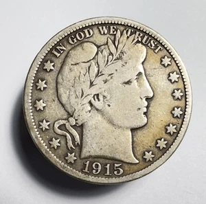 1915 D Barber Half Dollar 90% Silver -0335 - Picture 1 of 2