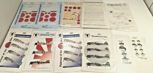 Lot of 11 1:32 & 1:48 WWII Japanese Aircraft Model Decals - (Ki-43, Zero, etc) - Picture 1 of 3