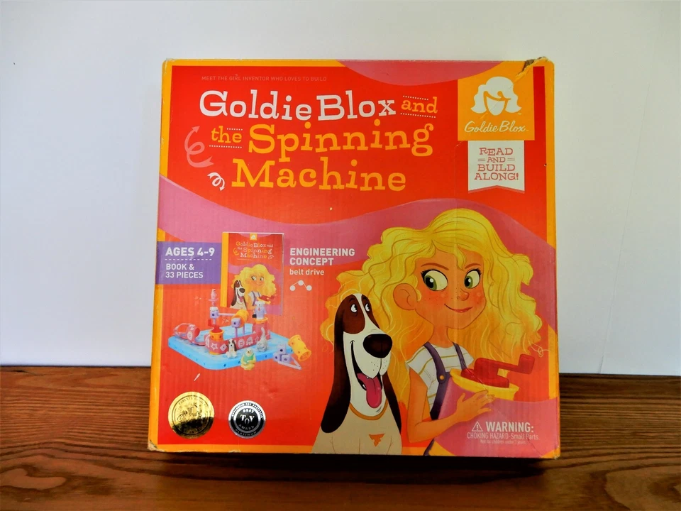 Libro Goldie Blox and the Spinning Machine y proyecto de ingeniería completo en caja Foto 1 de 4
