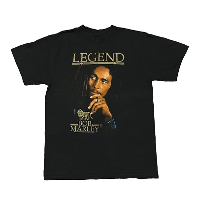 Винтажная футболка Bob Marley черная концертная группа футболка регги рэп футболка Zion Rootswear - Изображение 1 из 4