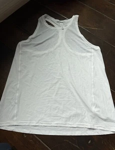 Athleta Women's White Racerback Tank Top size Medium - Picture 1 of 7
