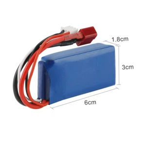 7,4V-Akkumulator 1400mAh 20C T Deans-Anschluss mit USB-Kabel für WLtoys 4x4 RC-A - Bild 1 von 7
