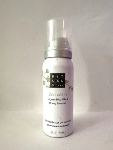 2x Rituals Zensation Organic Rice Milk & Cherry Blossom Foaming Shower GEL 50 Ml