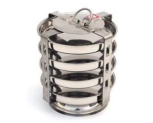 Stainless Steel 4 Plate Thatte Idli Stand Dhokla Maker Induction & Standard - Picture 1 of 4