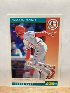Score 1992 Baseballkarte: Jose Oquendo, St. Louis Cardinals - Karte #305 - Bild 1 von 2