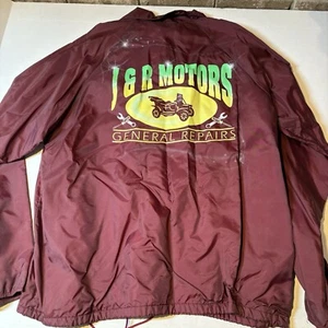 Vtg J & R Motors General Repairs Car Red Jacket Men’s Sz XL A2193 - Picture 1 of 5