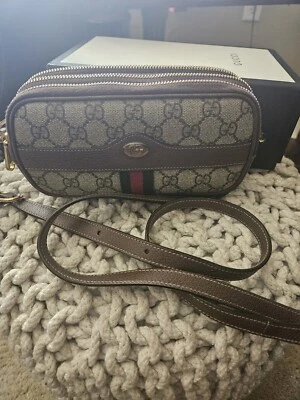 Gucci Triple Zip Web Stripe Crossbody Bag - Image 1 of 4