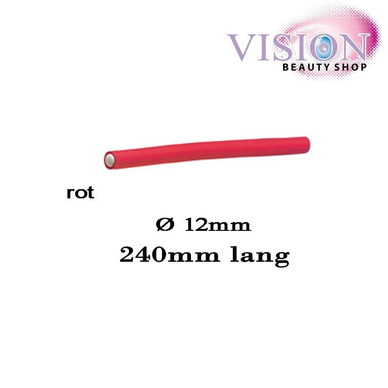 Papilotten Flexwickler Ø 12mm-rot- 6 stück 240mm lang - von Comair Germany