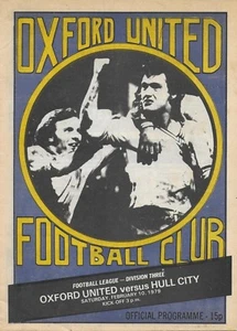 Football Programme>OXFORD UNITED v HULL CITY Feb 1979 - Picture 1 of 1