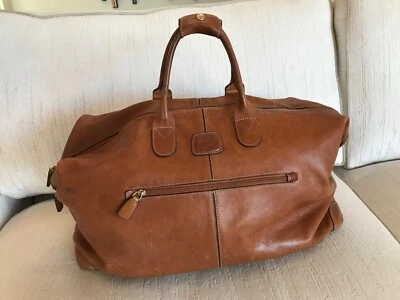 Bric's Life Pelle 22" Cognac Luxury Carry-on Holdall - Image 1 of 4