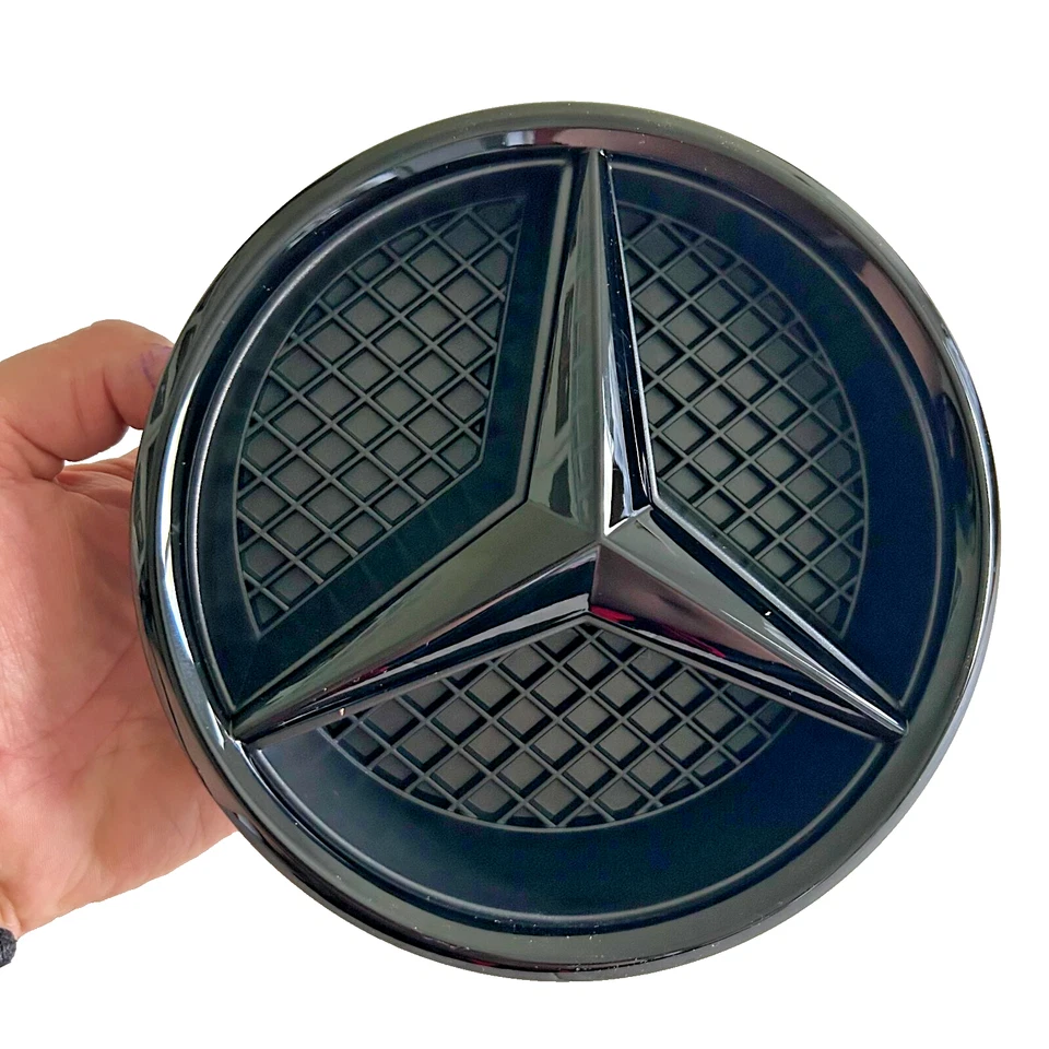 Mercedes-Benz Front Grille Emblem BLACK STAR 2008-2021 GLS ML GLK GLA SL SLK - Image 1 of 3