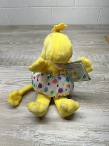New With Tags Vintage 1988-1990 12 inch Zwibble Dibble Yellow Dinosaur w/ Pants - Picture 1 of 19