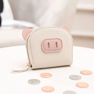 Small Pig Shape Card Holder Purse Pocket Bag Coin Purse Multi Color Zipper # - Picture 1 of 18