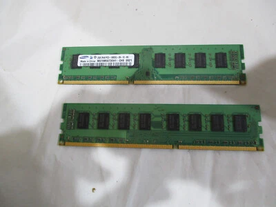 (2Samsung GB 2Rx8 2Rx8 PC3-10600U Desktop Memory M393B2873EH1-CH9 - Image 1 of 3
