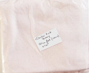 Tubular Pink Jersey fabric. 50cm wide laid flat x 1.00m. remnant - Picture 1 of 4