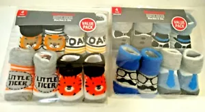 Boys Newborn Bootie Socks 4 pair 0-12 months New Choice Pattern - Picture 1 of 6