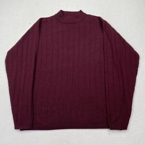 Trader Bay Merino Wool Men's Sweater Size Medium Red Made in Japan