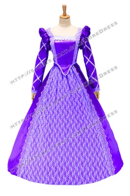 Vestido de baile victoriano renacentista estilo corte damas graduación elegante  Foto 1 de 4