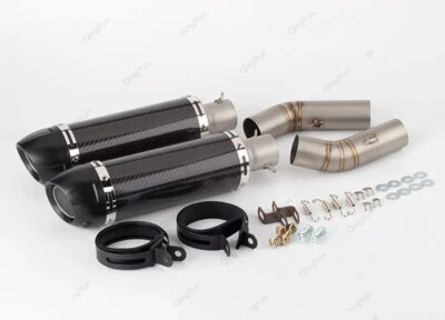 For Ducati 848 EVO 1098 1198 S/R 848 Slip-on System Mid Exhaust Pipe Muffler - Image 1 of 4