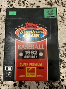 1992 TOPPS Stadium Club Baseball Factory Sealed Retail Box Series 1  36 Count - Picture 1 of 4