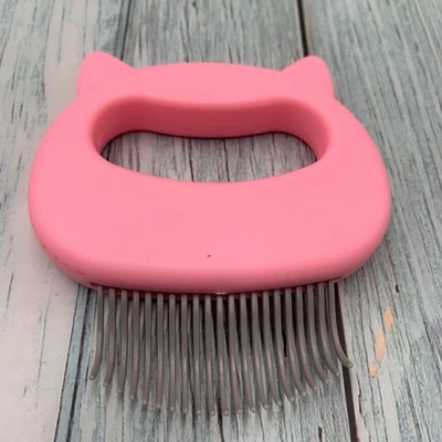 Peine de pelo de gato cepillo para perro para desprender peine de masaje para mascotas cómodo forma de cabeza de gato Foto 1 de 4