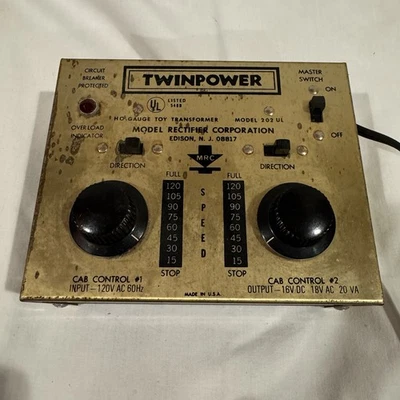 MRC Twinpower HO Toy Train Transformer Model 202 Ul 202Ul Made In USA UNTESTED - Image 1 of 4