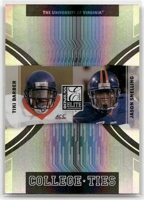 2007 Donruss Elite #CT-14 Tiki Barber / Jason Snelling  College Ties Black #/200 - Image 1 of 2