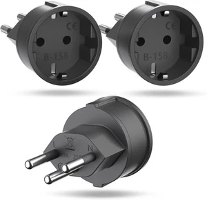 Reiseadapter, 3 Stück DE auf Schweiz Adapter/EU auf Schweiz  - Bild 1 von 7