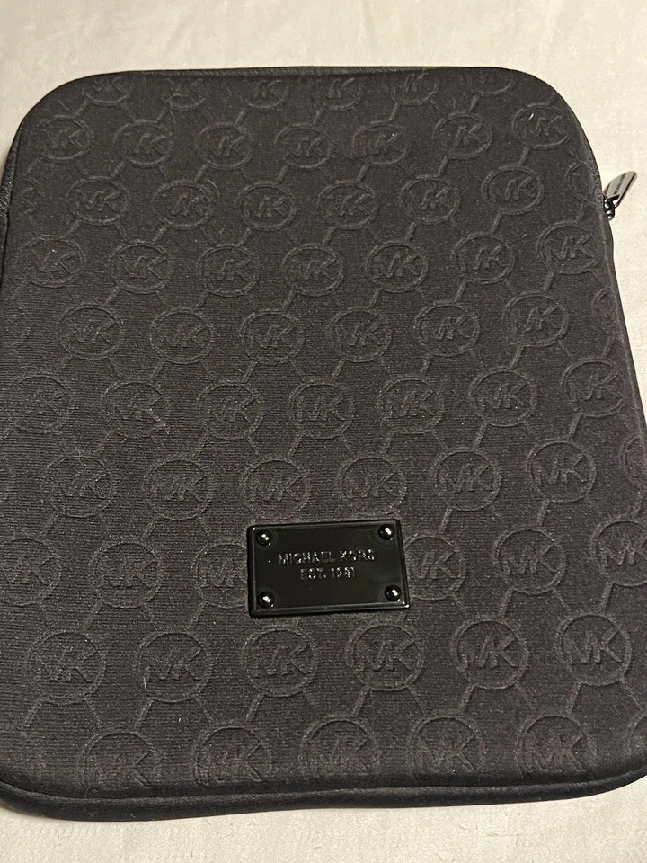Michael Kors iPad Tablet Case Black Neoprene Padded Zip Closure 8.5” W X 10”H - Image 1 of 4