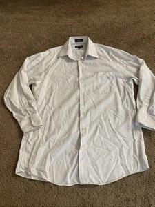 Camisa Axcess manga larga abotonada para hombre grande blanca negra rayas 100 % algodón - Imagen 1 de 11