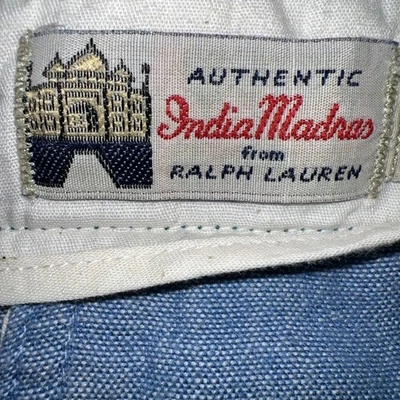 Polo Ralph Lauren India Madras Cuadros Talla 36 Pantalones Cortos Medio Pantalón Multicolor Foto 1 de 4