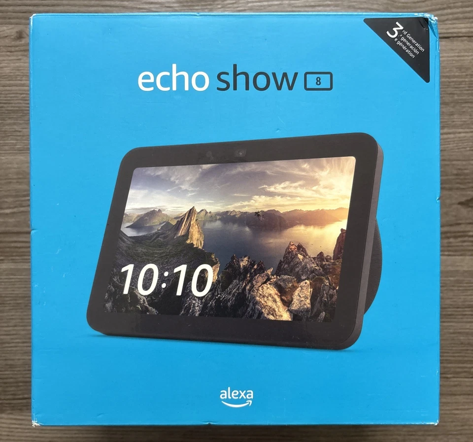 Amazon Echo Show 8 3rd Generation Smart Speaker Charcoal Sealed - Image 1 of 4