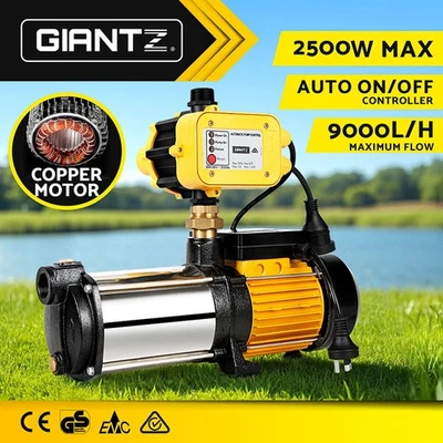 Giantz Garden Water Pump High Pressure 1300-2500W 5-Stage Tank Irrigation Yellow - image 1 of 4