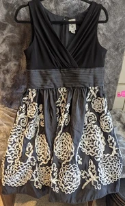 NW Collections Damen ärmelloses schwarz-weißes Cocktailkleid Größe 12 - Bild 1 von 8