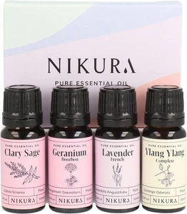 Nikura Floral Essential Oil Gift Set - 4 X 10Ml | Perfect for Gifts, Aromatherap - Picture 1 of 5