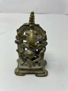 Rare old bronze statue of hindu god ganesha worship figurine home decor NH5892 - Picture 1 of 8