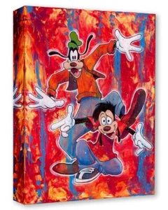 Goofy and Max Stephen Fishwick Treasures On Canvas Disney Fine Art - Picture 1 of 1