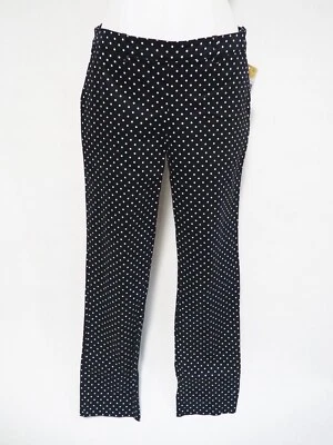 Pantalones ajustados a lunares azul marino de la colección Ralph Lauren, talla 4 de EE. UU. Foto 1 de 4
