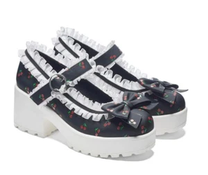 ZAPATOS TIRA MARY JANES EDICIÓN BAKEWELL cereza negra talla 7 Melanie Martinez - Imagen 1 de 3