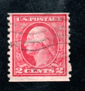 US Scott #444, 2 cent Washington, Perf. 10 V, Used, SLWmk - Picture 1 of 1