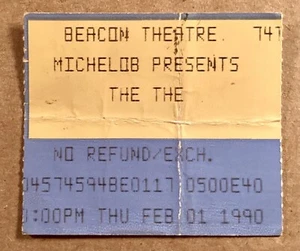 THE THE RARE VINTAGE 90 TICKET STUB 1.02.90 BEACON THEATER NYC ENGLISH POST PUNK - Bild 1 von 2