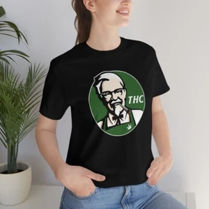 KFC THC Kentucky Friend Chicken Colonel Sanders Pun Smoking Mary Jane T-Shirt - Picture 1 of 66