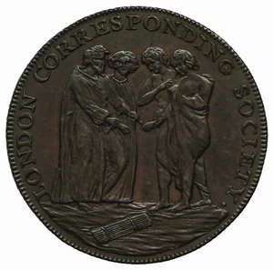 Ficha de medio penique de la sociedad corresponsal de Londres Middlesex 1795 D&H 286 - Imagen 1 de 5
