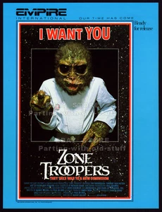 ZONE TROOPERS__Original 1985 Trade Print AD Promo / Horror Poster__CHARLES BAND - Bild 1 von 2