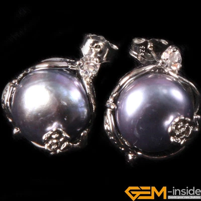 Moda Aretes Barrocos Perla Cuentas Placa Oro Blanco 1 Par Dijes Navidad  Foto 1 de 4