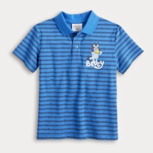 Nuevo Polo Niño Pequeño AZUL Rayas Gráfico Azul con Rayas Negras - Imagen 1 de 1