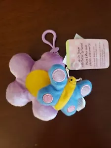 Flor con clip con marioneta de mariposa de 4" peluche animal de peluche - Imagen 1 de 4